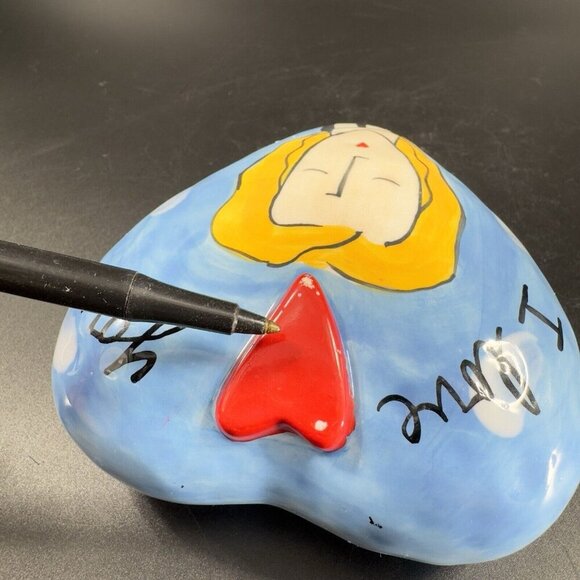 Sandra Magsamen for Silvestri Ceramic Heart Rattle I Love You Figure Decor VTG - Picture 6 of 14